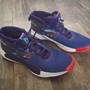 Adidas Purple and Teal Sneakers